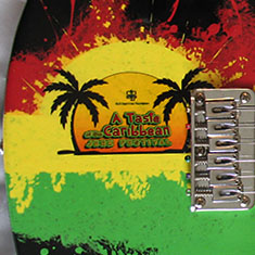 Taste of the Caribbean Festival Corvette Custom Painted Guitar